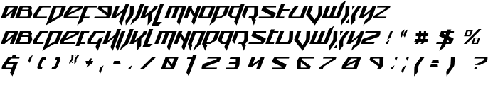 Snubfighter Condensed Italic font