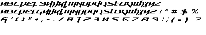 Snubfighter Expanded Italic font