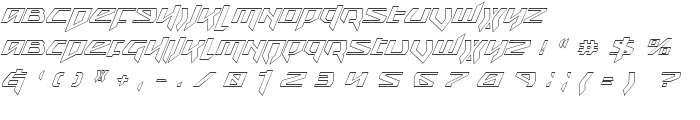 Snubfighter Outline Italic font