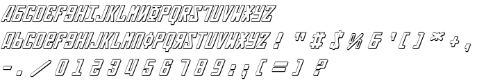 Soviet 3D Italic font