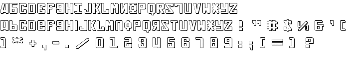 Soviet Expanded 3D font