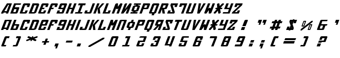 Soviet Expanded Italic font