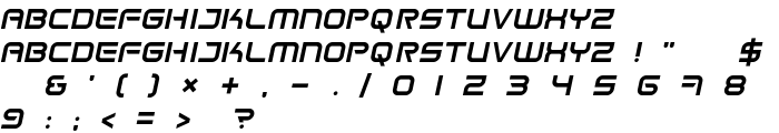 Space Frigate Italic font