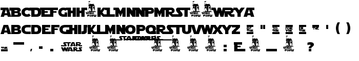 Star Jedi Logo DoubleLine1 font