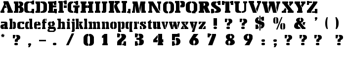 Stencil Export font