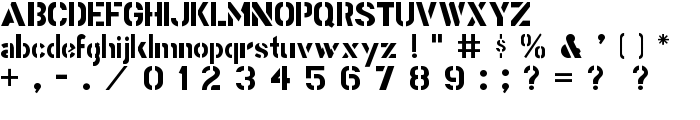 Stencil Gothic font