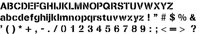 Stencilia-A font