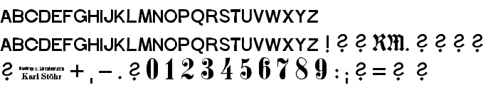 Stoehr numbers font