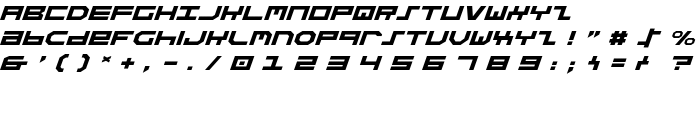 Stuntman Expanded Italic font