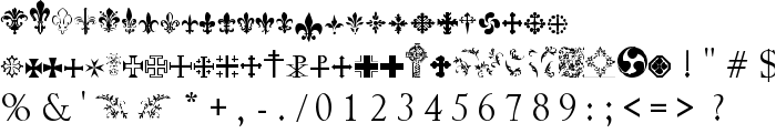 CrucifixSymbols font