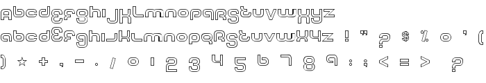 Tech Font Outline font