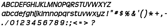 Teen-BoldItalic font