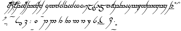 Tengwar Annatar Bold Italic font