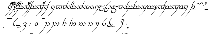 Tengwar Annatar Italic font