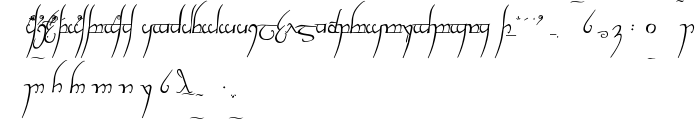 Tengwar Cursive font