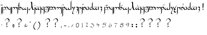 Tengwar Gandalf Medium font