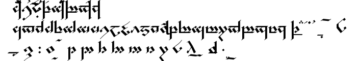 Tengwar Noldor font