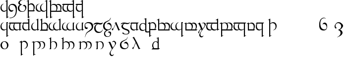 Tengwar Quenya 1 font