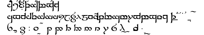 Tengwar Sindarin font