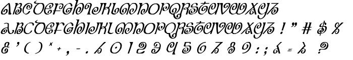 The Shire Condensed Italic font