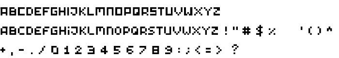 Tiny Pixy font