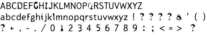 Tjackluder font