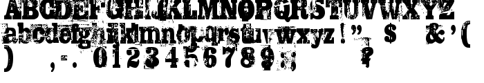 TRASHED font