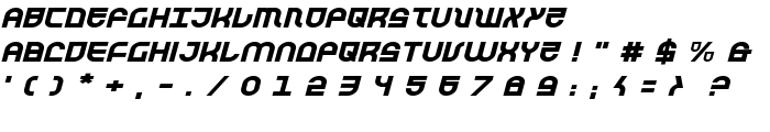 Trek Trooper Expanded Italic font