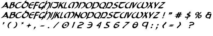 Tristram Bold Italic font