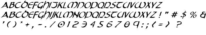 Tristram Italic font