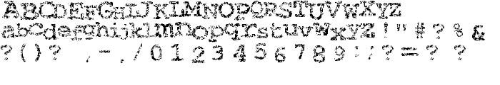 Typewriter from hell font