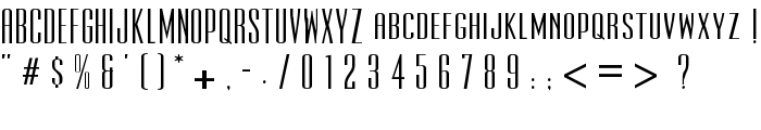 UltraCondensedSansSerif font