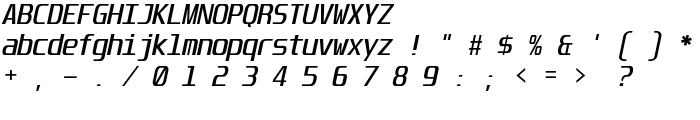 Unispace-Italic font
