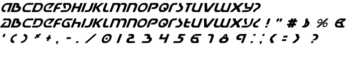 Universal Jack Italic font