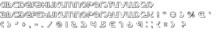 Universal Jack Shadow font