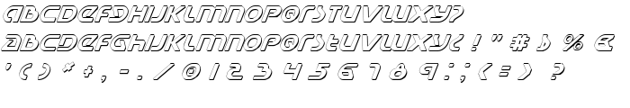 Universal Jack Shadow Italic font
