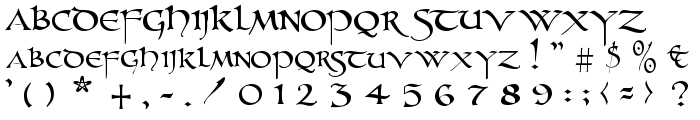 UnZialish font