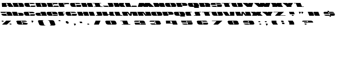 U.S.A. Leftalic font