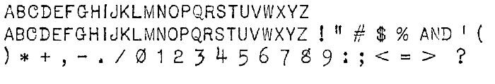 USIS 1949 font