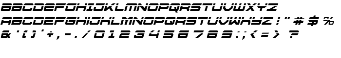 U.S.S. Dallas Laser Italic font