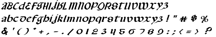 Valerius Expanded Italic font