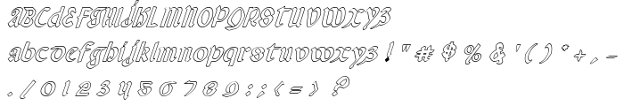 Valerius Outline Italic font