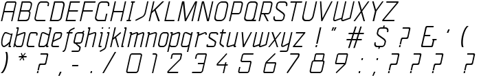 Vazari Sans Serif Italic font