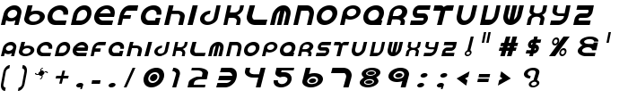 Vocaloid Italic font