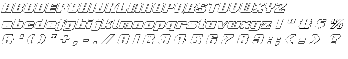 Voortrekker 3D Italic font
