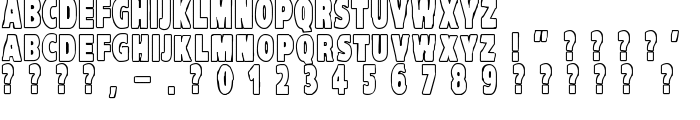 VTC-KomikaHeadLinerTwo Outline font