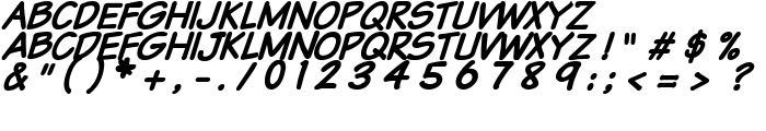 VTCSundaykomixcapsboldItalic font