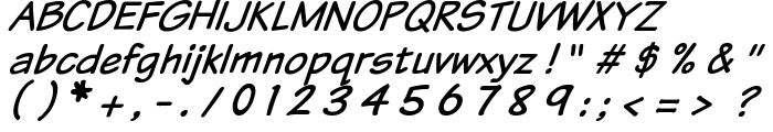 VTCSundaykomixItalic font