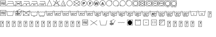 Wash Care Symbols M54 font