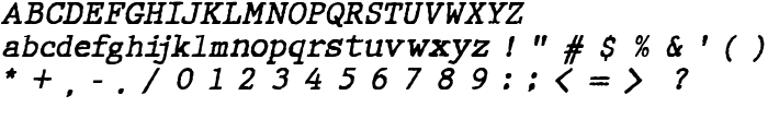 WBXGrannyT Italic font